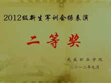 2012級新生軍訓(xùn)會(huì)操表演二等獎(jiǎng)